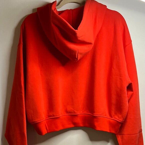 Athleta Forever Fleece Ultra Crop Full Zip in Cardinal Color Size L - Picture 8 of 12